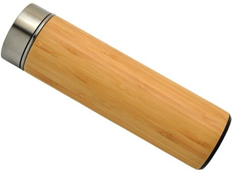 Isolierflasche 'Onsen', Bambus, mit Teesieb, 480ml