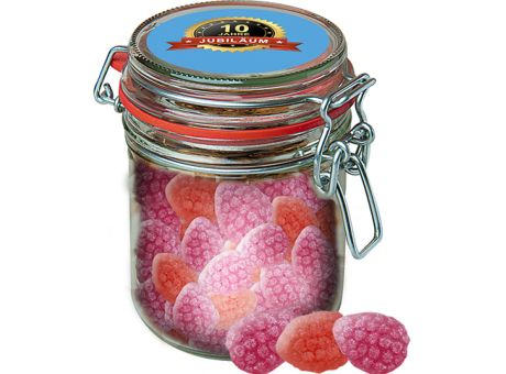 Erdbeer Chili Bonbons, ca. 200g, Bonbonglas Maxi
