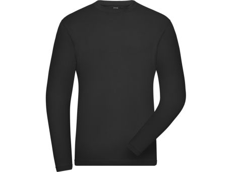 Men's BIO Stretch-Longsleeve Work - SOLID - - Langarm Shirt aus weichem Elastic-Single-Jersey