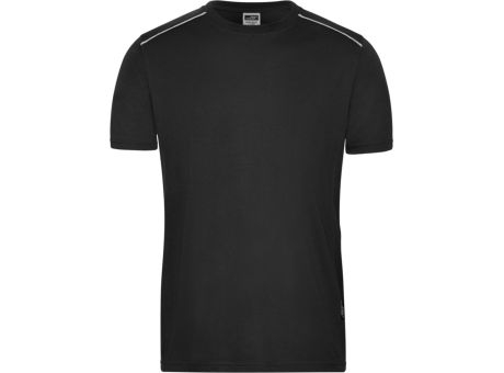 Men's Workwear T-Shirt - SOLID - - Strapazierfähiges und pflegeleichtes T-shirt mit Kontrastpaspel