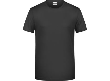 Men's-T - Herren T-Shirt mit trendigem Rollsaum