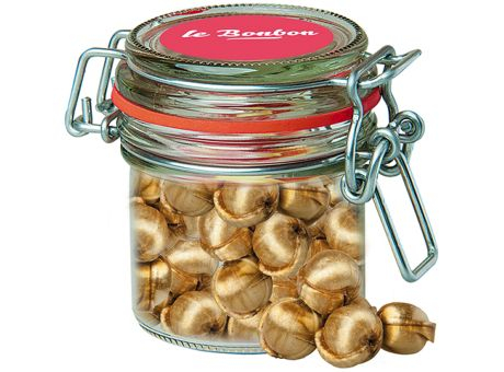 Goldnüsse Bonbons, ca. 60g, Bonbonglas Mini