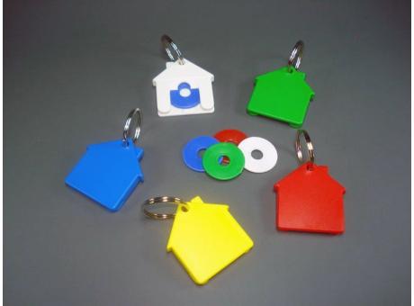 Schlüsselanhänger Haus mit Chip + Ring