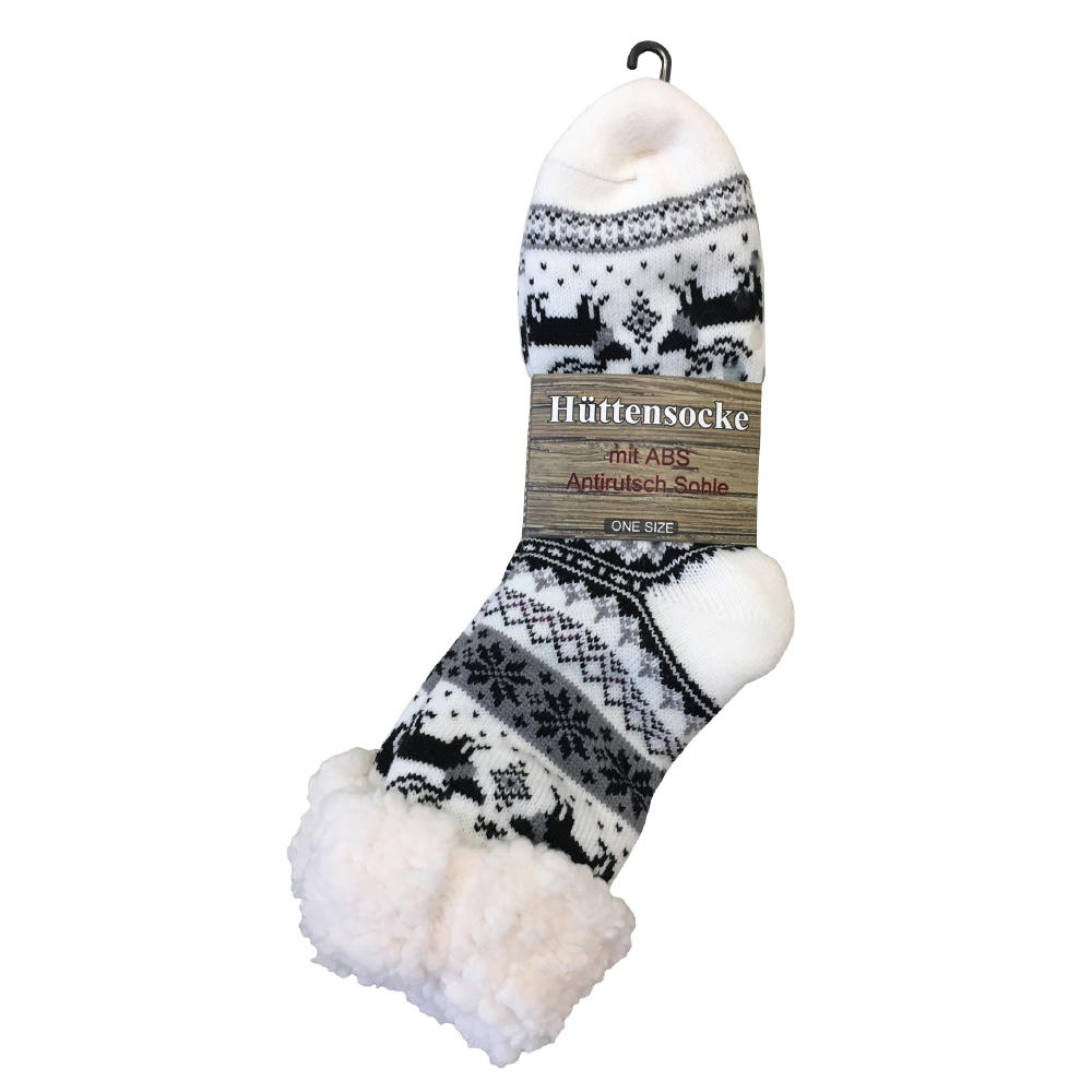 KUSCHELSOCKEN WINTERZAUBER mit Rentier Motiv, ABS, Unisize