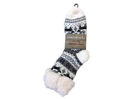 KUSCHELSOCKEN WINTERZAUBER mit Rentier Motiv, ABS, Unisize