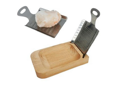 EDELSTAHLREIBE MIT AUFFANGSCHALE + SALZKRISTALL