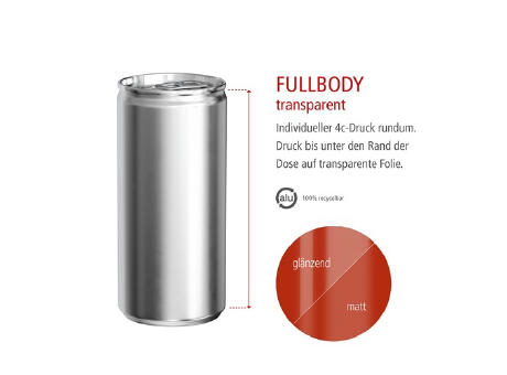 200 ml Secco frizzante (Dose) - Fullbody transparent (außerh. Deutschlands)