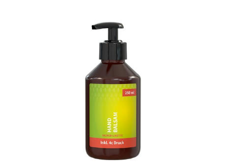 250 ml Spender - Handbalsam "Ingwer-Limette" - Body Label