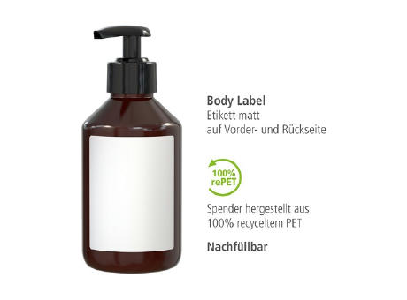 250 ml Spender - Flüssigseife Rosmarin-Ingwer - Body Label