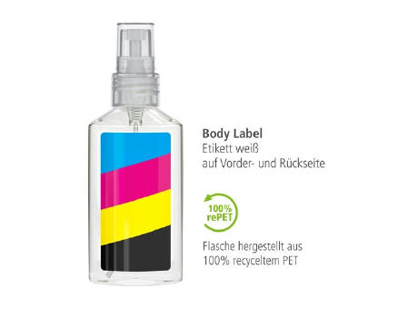 50 ml Spray - Hände-Desinfektionsspray (DIN EN 1500) - Body Label