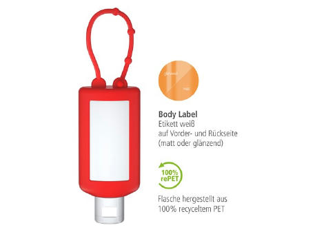 50 ml Bumper rot - Handreinigungsgel (alk.) - Body Label