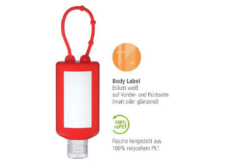 50 ml Bumper rot - Hände-Desinfektionsgel (DIN EN 1500) - Body Label