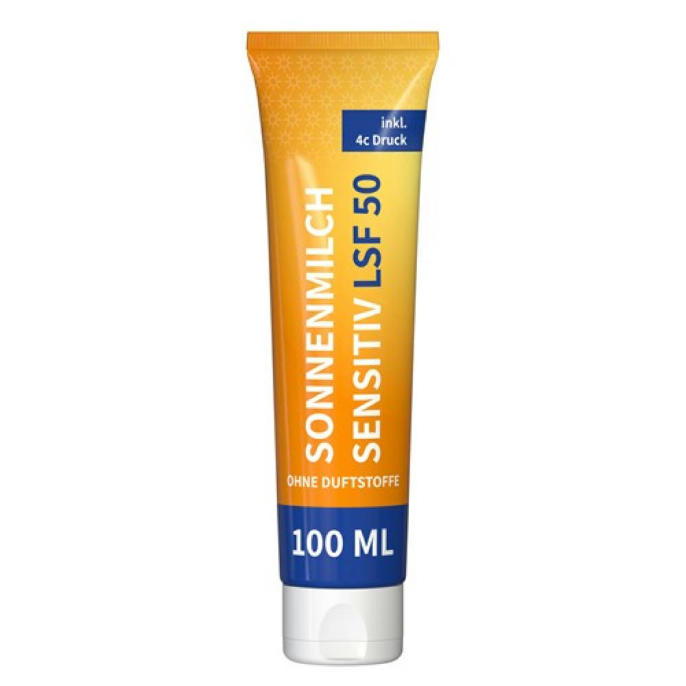 100 ml Tube - Sonnenmilch LSF 50 (sensitiv) - FullbodyPrint