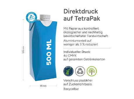 500 ml Tafelwasser „still“ (Tetra Pak) – Pfandfrei