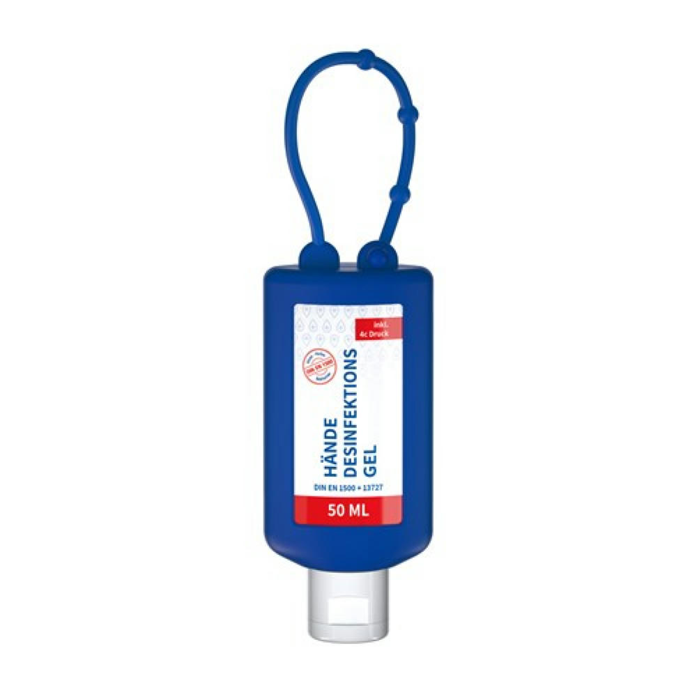 50 ml Bumper blau - Hände-Desinfektionsgel (DIN EN 1500) - Body Label