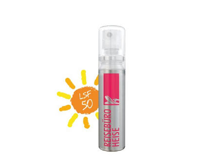 20 ml Spray - Sonnenschutzspray LSF 50 - Body Label transparent