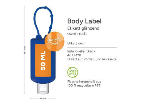 50 ml Bumper blau - Sportgel - Body Label