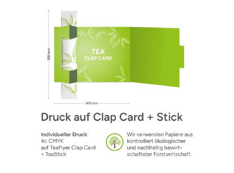 TeaFlyer ClapCard inkl. 1 TeaStick "Individual"