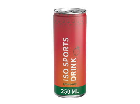 250 ml Iso Sports Drink Red Berries - Fullbody (matt)