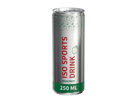 250 ml Iso Sports Drink Red Berries - Fullbody transparent (glänzend)