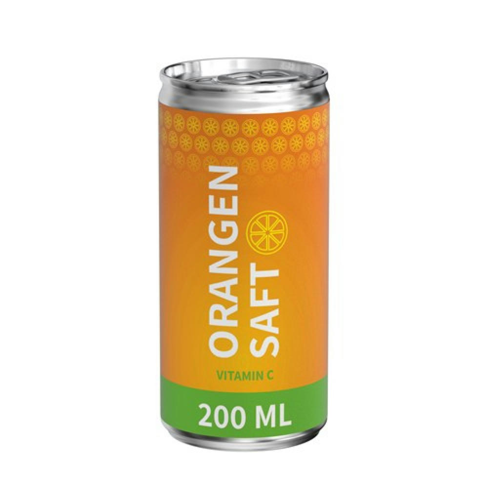 200 ml Orangensaft (Dose) - Eco Label