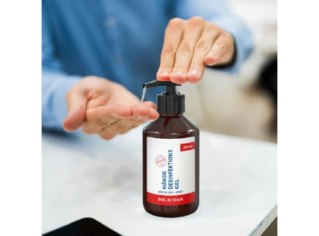 250 ml Spender - Hände-Desinfektionsgel (DIN EN 1500) - Body Label