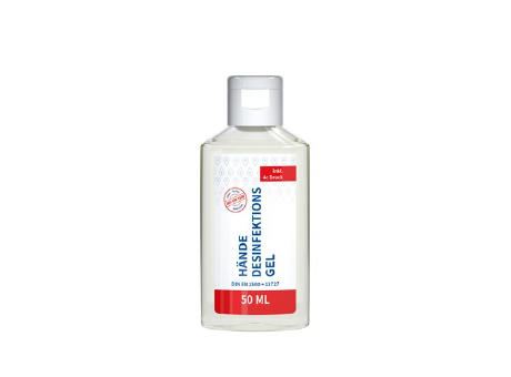 50 ml Flasche - Hände-Desinfektionsgel (DIN EN 1500) - Body Label