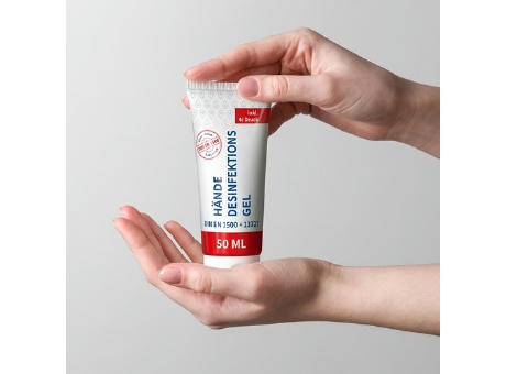 50 ml Tube - Hände-Desinfektionsgel (DIN EN 1500) - FullbodyPrint
