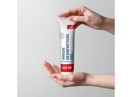 100 ml Tube - Hände-Desinfektionsgel (DIN EN 1500) - FullbodyPrint