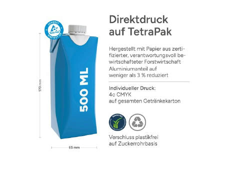 500 ml Tafelwasser „still“ (Tetra Pak) – Pfandfrei