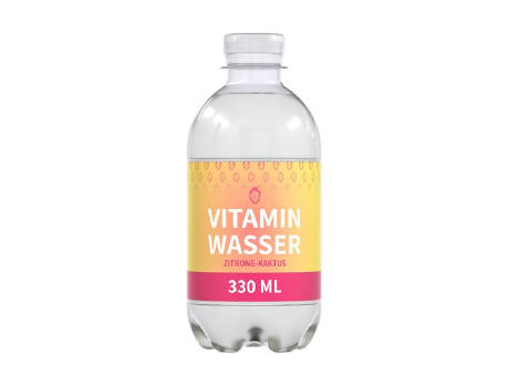 330 ml Vitaminwasser "Zitrone-Kaktus" - Paper Label
