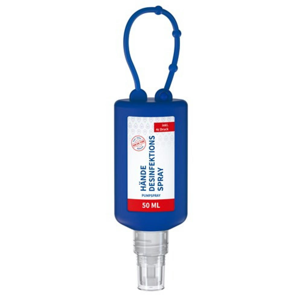 50 ml Bumper blau - Hände-Desinfektionsspray (DIN EN 1500) - Body Label