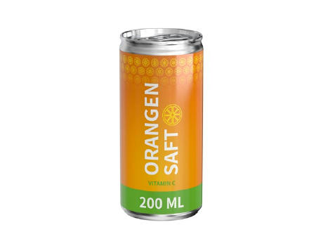 200 ml Orangensaft (Dose) - Body Label