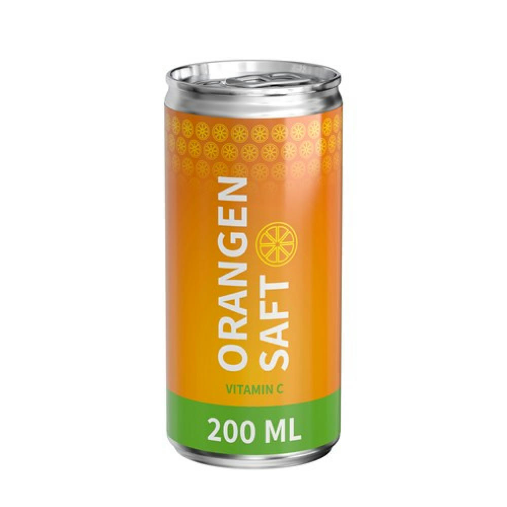 200 ml Orangensaft (Dose) - Body Label (außerh. Deutschlands)