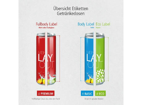 200 ml Orangensaft (Dose) - Body Label transparent (außerh. Deutschlands)
