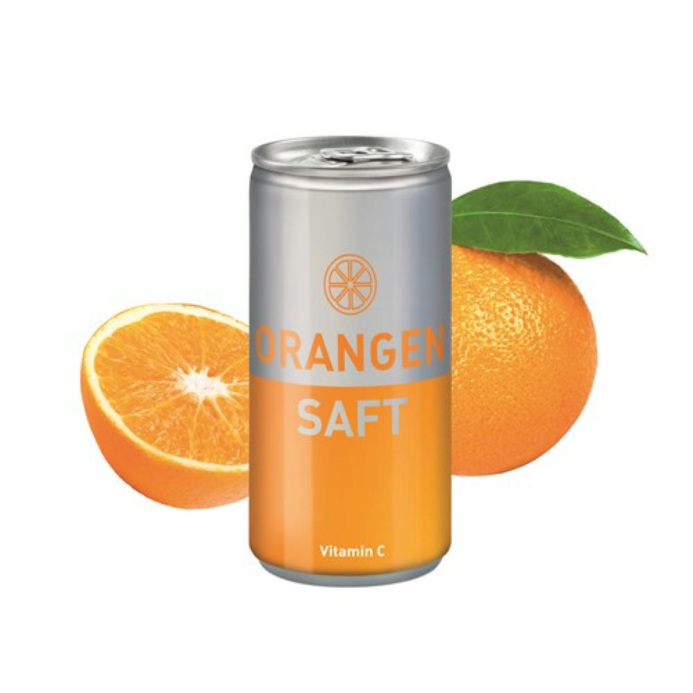 200 ml Orangensaft (Dose) - Fullbody transparent (außerh. Deutschlands)