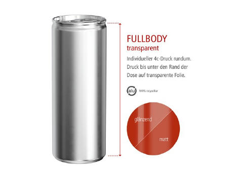 250 ml Energy Drink - Fullbody transparent (außerh. Deutschlands)