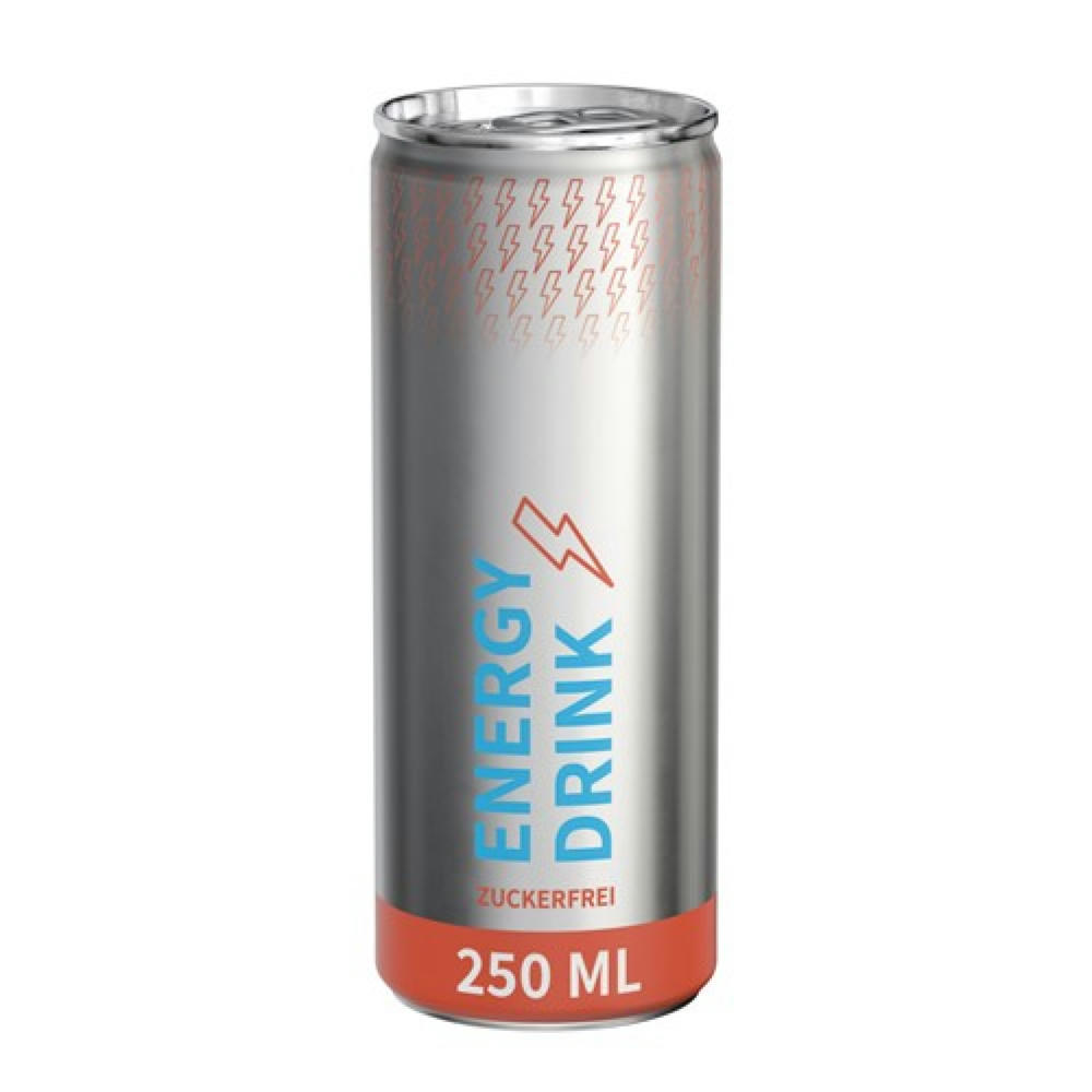250 ml Energy Drink zuckerfrei - Fullbody transparent (außerh. Deutschlands)
