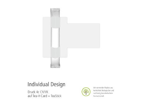 Tea-V-Card Visitenkarte inkl. 1 TeaStick "Individual"