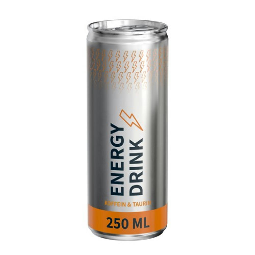 250 ml Energy Drink zuckerfrei - Body Label transparent