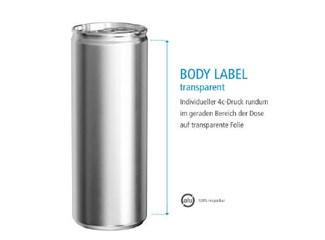 250 ml Apfelspritzer - Body Label transparent (außerh. Deutschlands)