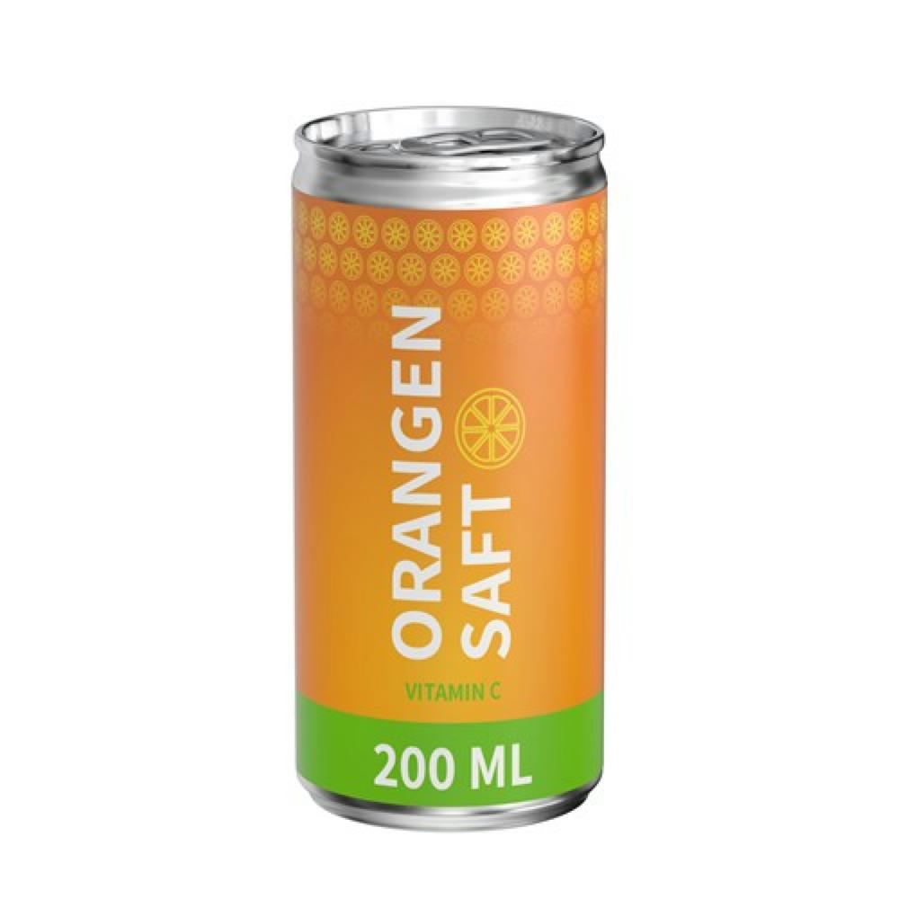 200 ml Orangensaft (Dose) - Eco Label