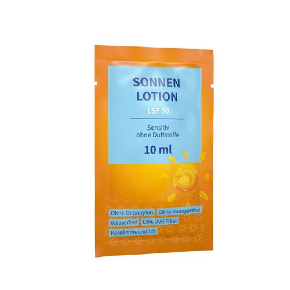 10 ml Sonnenmilch LSF 30 sensitiv (Sachet) - Soft Touch Print