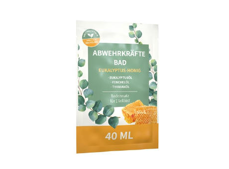 40 ml Abwehrkräftebad "Eukalyptus-Honig" (Sachet) - Soft Touch Print