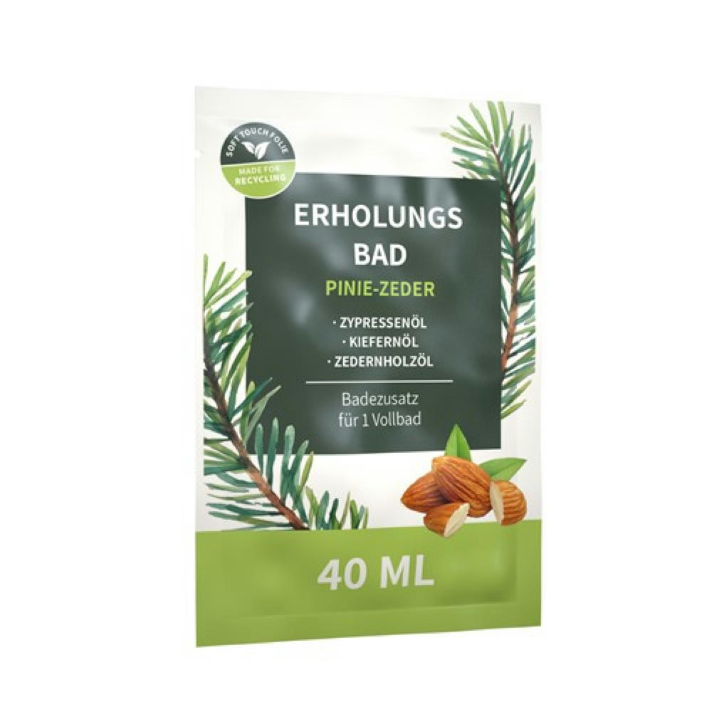 40 ml Erholungsbad "Pinie-Zeder" (Sachet) - Soft Touch Print