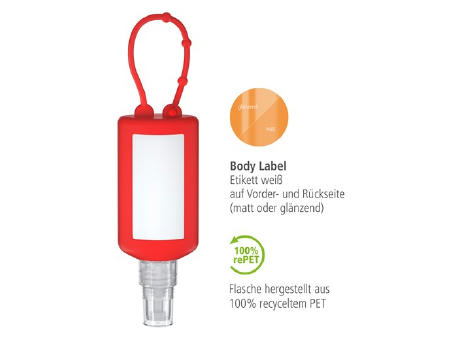 50 ml Bumper rot - Handreinigungsspray (alk.) - Body Label