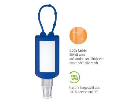 50 ml Bumper blau - Handreinigungsspray (alk.) - Body Label