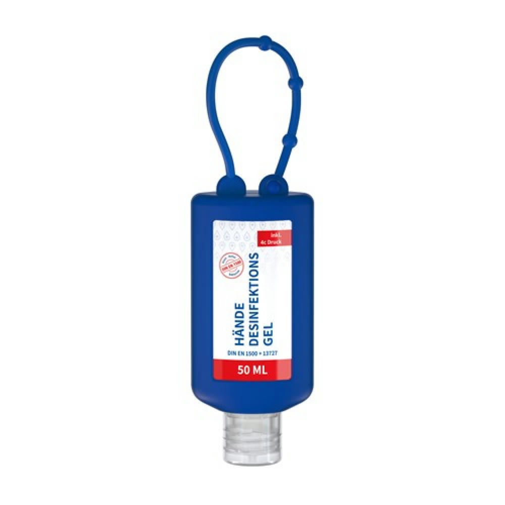 50 ml Bumper blau - Hände-Desinfektionsgel (DIN EN 1500) - Body Label