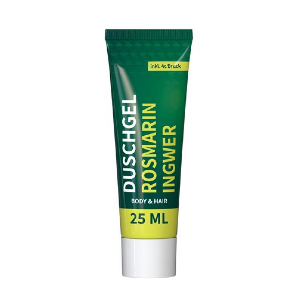 25 ml Tube - Duschgel Rosmarin-Ingwer - FullbodyPrint