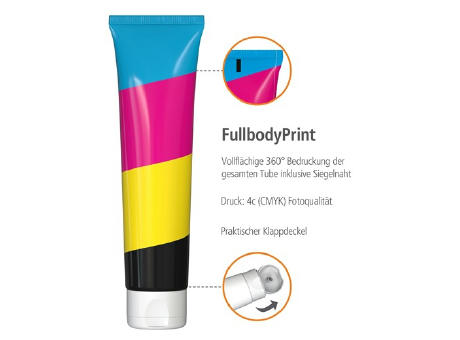 100 ml Tube - Hände-Desinfektionsgel (DIN EN 1500) - FullbodyPrint